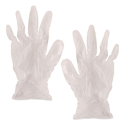 AMBITEX V200 Series Powder-Free Vinyl Exam Gloves, Medium, 4 mil Thick, 9" Long, Clear, 100/Box, 10 Boxes/Carton (VMD200CT)