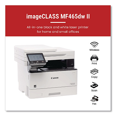 Canon imageCLASS MF465dw II Laser Printer, Copy/Fax/Print/Scan (7188C006)