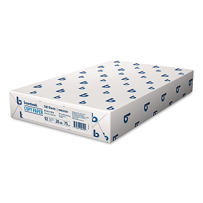 Boardwalk Legal Size Copy Paper, 92 Bright, 20 lb Bond Weight, 8.5 x 14, White, 500 Sheets/Ream, 10 Reams/Carton (24200)