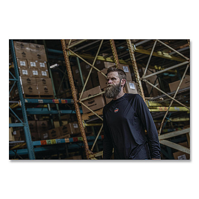 ergodyne N-Ferno 6435 Midweight Long Sleeve Base Layer Shirt, 4X-Large, Black (40208)