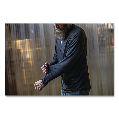 ergodyne N-Ferno 6435 Midweight Long Sleeve Base Layer Shirt, 5X-Large, Black (40209)