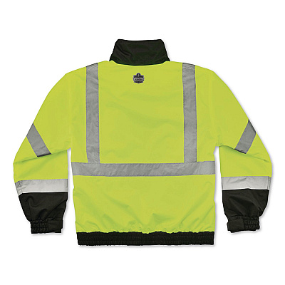 ergodyne GloWear 8379 Class 3 Hi-Vis Fleece Lined Bomber Jacket, X-Small, Lime (24471)