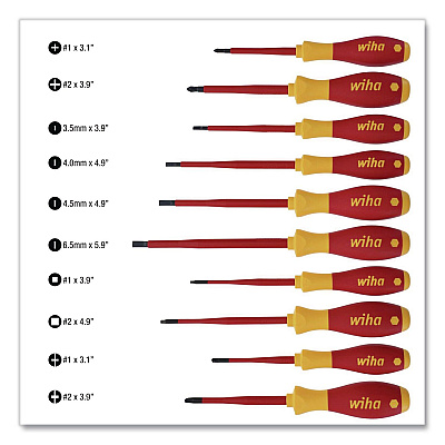 11-Piece Insulated SlimLine Screwdriver Set (32198)