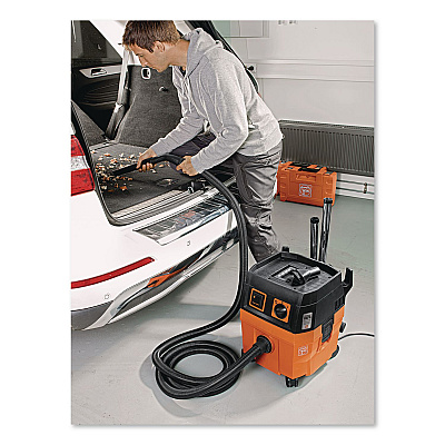 Turbo I PRO Set HEPA Wet/Dry Dust Extractor Vacuum, 5.8 gal Tank Capacity, Orange/Black (92037060990)