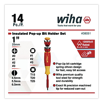 14-Piece Insulated Pop-Up Bit Holder Set (38050)