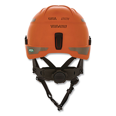 MSA V-Gard H1 Safety Helmet, Vented, Brimless, Fas-Trac III Pivot Ratchet Suspension, One Size Fits Most (6.5 to 8), Orange (10194789)