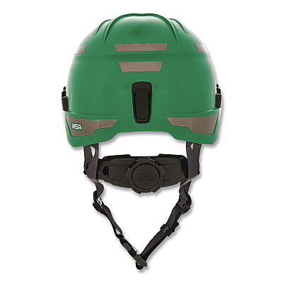 MSA V-Gard H1 Safety Helmet, Brimless, Fas-Trac III Pivot Ratchet Suspension, One Size Fits Most (6.5 to 8), Green (10194794)