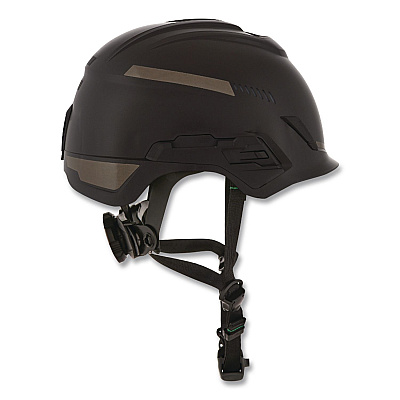 MSA V-Gard H1 Safety Helmet, Brimless, Fas-Trac III Pivot Ratchet Suspension, One Size Fits Most (6.5 to 8), Black (10194798)