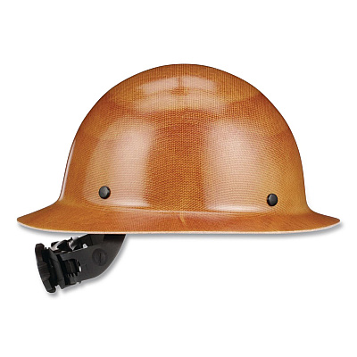 MSA Skullgard Protective Hard Hats, Full Brim, Fas-Trac III Ratchet Suspension, One Size Fits Most (6.5 to 8), Natural Tan (475407)