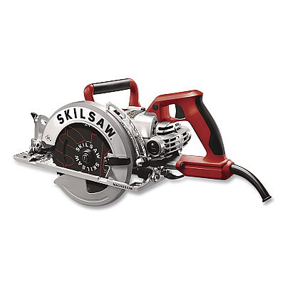 7-1/4" Lightweight Magnesium Worm Drive Circular Saw with Carbide Blade, 2,800 SPM, 0 to +53 Degree Bevel Range, 24 T Blade (SPT77WML01)