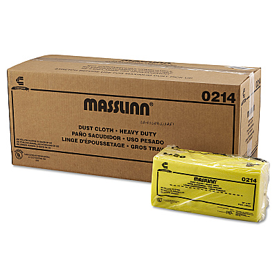 Chix Masslinn Dust Cloths, 1-Ply, 24 x 40, Unscented, Yellow, 25/Bag, 10 Bags/Carton (CHI0214)