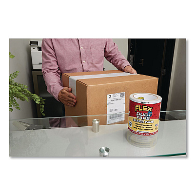 Flex Super Wide Duct Tape, 4" Core, 39 mil Thick, 4.6" x 20 ft, White, 6/Carton (DTWHTR4620)