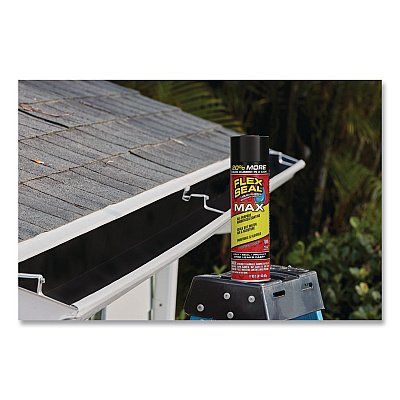 Flex Seal Liquid Rubber Sealant Coating Aerosol, 2 oz Aerosol Can, Dries Black, 12/Carton (FSBLKMINI)