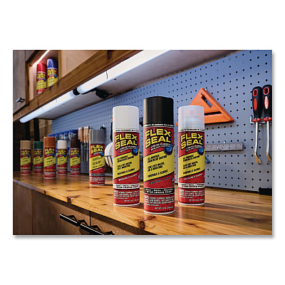 Flex Seal Liquid Rubber Sealant Coating Aerosol, 14 oz Aerosol Can, Dries Gray, 6/Carton (FSGRYR20)