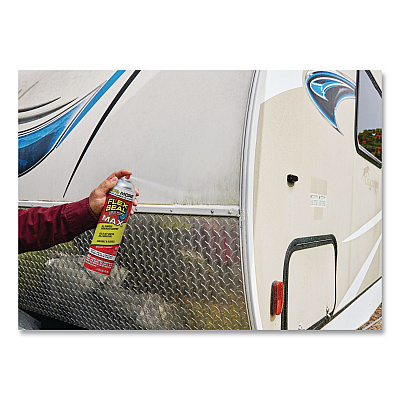 Flex Seal Liquid Rubber Sealant Coating MAX Aerosol, 17 oz Aerosol Can, Dries White, 4/Carton (FSMAXWHT24)