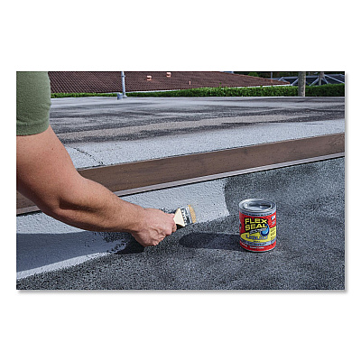 Flex Seal Liquid Rubber Sealant Coating Liquid, 16 oz Can, Dries Gray, 6/Carton (LFSGRYR16)