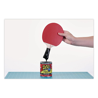 Flex Seal Liquid Rubber Sealant Coating Liquid, 16 oz Can, Dries Black, 6/Carton (LFSBLKR16)