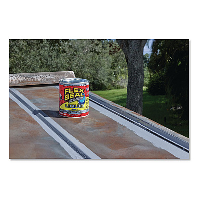 Flex Seal Liquid Rubber Sealant Coating Liquid, 32 oz Can, Dries Gray, 6/Carton (LFSGRYR32)