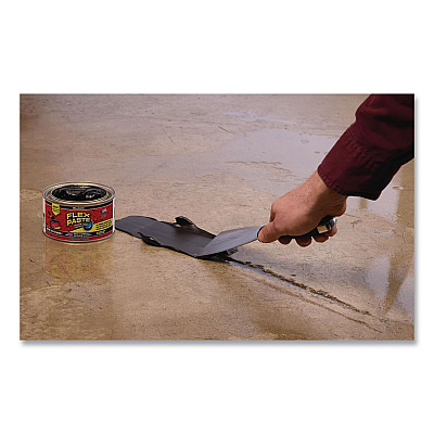 Flex Paste Super Thick Rubberized Paste, 1 lb Can, Dries Black, 4/Carton (PFSBLKR16)