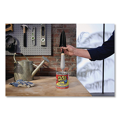 Flex Seal Liquid Rubber Sealant Coating Liquid, 32 oz Can, Dries Gray, 6/Carton (LFSGRYR32)