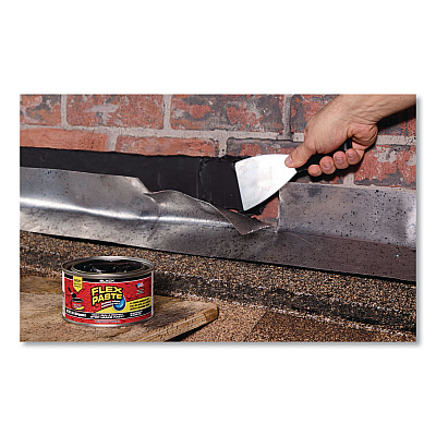 Flex Paste Super Thick Rubberized Paste, 1 lb Can, Dries Black, 4/Carton (PFSBLKR16)