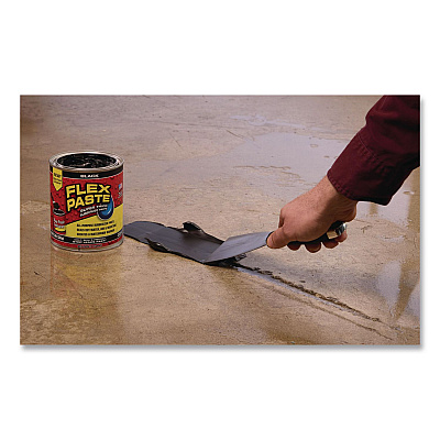Flex Paste Super Thick Rubberized Paste, 3 lb Can, Dries Black, 4/Carton (PFSBLKR32)