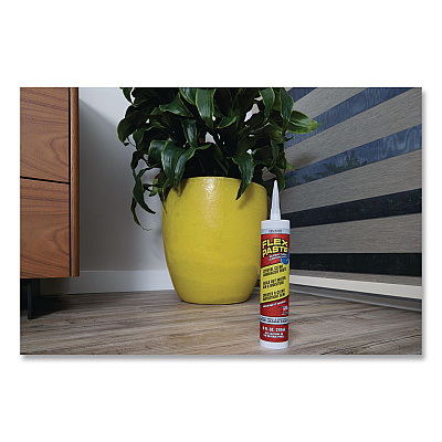Flex Paste Super Thick Rubberized Paste, 9 oz Cartridge, Dries Clear, 4/Carton (PFSCLRR09)