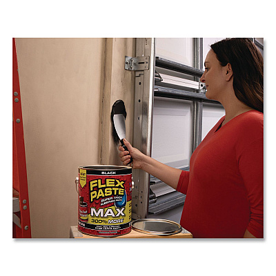 Flex Paste Super Thick Rubberized Paste Max, 12 lb Can, Dries Black, 2/Carton (PFSMAXBLK01)