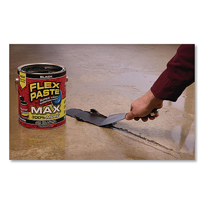 Flex Paste Super Thick Rubberized Paste Max, 12 lb Can, Dries Black, 2/Carton (PFSMAXBLK01)