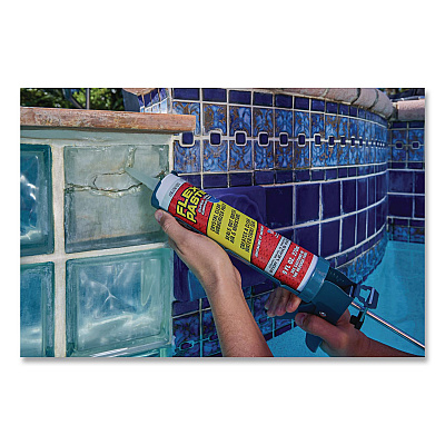Flex Paste Super Thick Rubberized Paste, 9 oz Cartridge, Dries Clear, 4/Carton (PFSCLRR09)