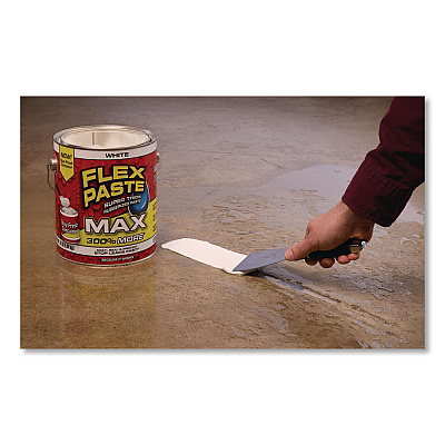 Flex Paste Super Thick Rubberized Paste Max, 12 lb Can, Dries White, 2/Carton (PFSMAXWHT01)