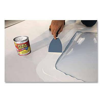 Flex Paste Super Thick Rubberized Paste, 3 lb Can, Dries White, 4/Carton (PFSWHTR32)
