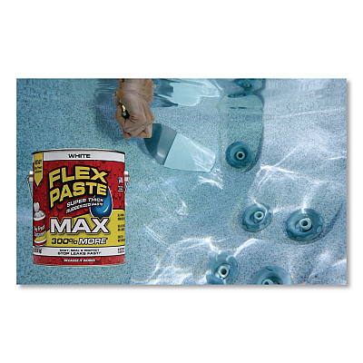 Flex Paste Super Thick Rubberized Paste Max, 12 lb Can, Dries White, 2/Carton (PFSMAXWHT01)