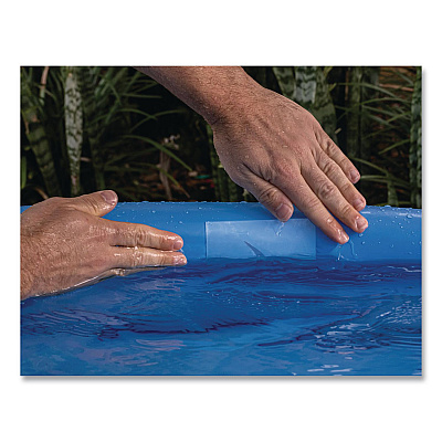 Pool Patch and Repair Kit, Flex Glue Mini Clear 0.6 oz Tube and (2) Flex Tape Mini Clear Patches 3" x 4", 12/Carton (POOLKITMINI)