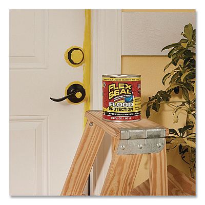 Flex Seal Liquid Flood Protection, 28 oz Can, Dries Yellow, 4/Carton (RLSYELR32)