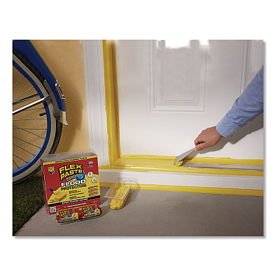 Flex Paste Flood Protection Paste, (6) 8.7 oz Sleeves with Tray/Pack, Dries Yellow, 2 Packs/Carton (RPSYELR64)