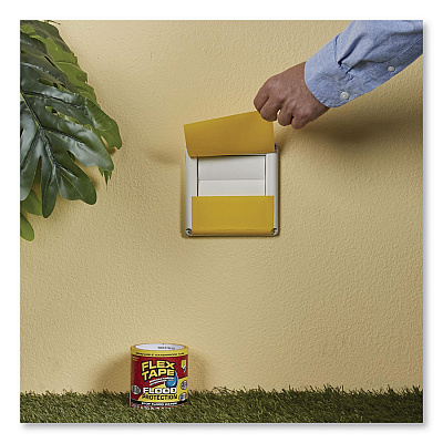 Flex Tape Removable Rubberized Waterproof Flood Protection Tape, 3.75" x 50 ft, Yellow, 4/Carton (RTSYELR0450)