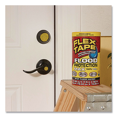 Flex Tape Removable Rubberized Waterproof Flood Protection Tape, 7.5" x 50 ft, Yellow, 2/Carton (RTSYELR0850)