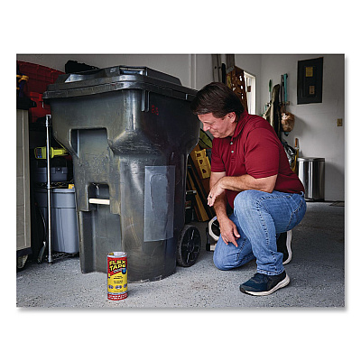 Flex Tape Strong Rubberized Waterproof Tape, 4" Core, 39 mil Thick, 8" x 5 ft, Clear, 4/Carton (TFSCLRR0805)