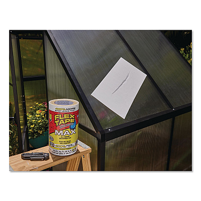 MAX Strong Rubberized Waterproof Tape, 4" Core, 39 mils Thick, 8" x 25 ft, White, 3/Carton (TFSMAXWHT08)