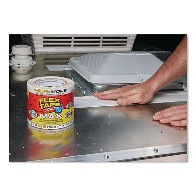 MAX Strong Rubberized Waterproof Tape, 4" Core, 39 mils Thick, 4" x 25 ft, White, 3/Carton (TFSMAXWHT04)