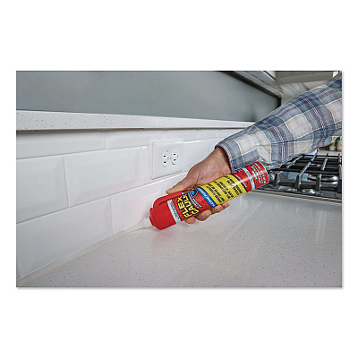 Flex Caulk Hi-Performance Silicone Caulk, 6.5 oz Aerosol Can, Dries Clear, 4/Carton (US600CLR200)