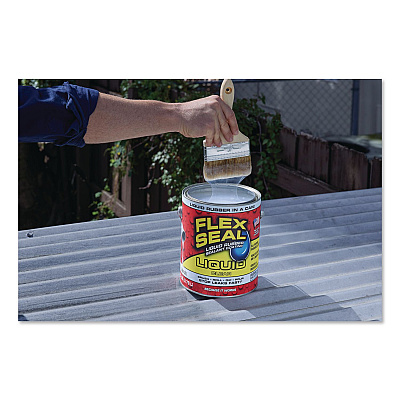 Flex Seal Liquid Rubber Sealant Coating Liquid, 1 gal Can, Dries Clear, 2/Carton (US855CLR012)