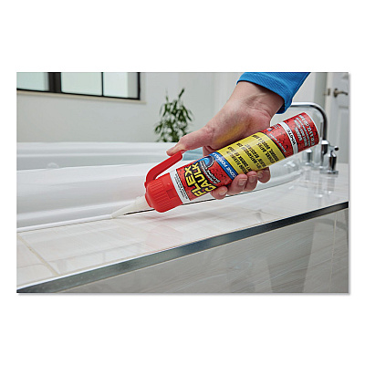 Flex Caulk Hi-Performance Silicone Caulk, 6.5 oz Aerosol Can, Dries White, 4/Carton (US600WHT200)