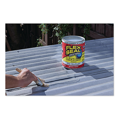 Flex Seal Liquid Rubber Sealant Coating Liquid, 1 gal Can, Dries Clear, 2/Carton (US855CLR012)