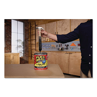 Flex Seal Liquid Rubber Sealant Coating Liquid, 1 gal Can, Dries Black, 2/Carton (US855BLK012)