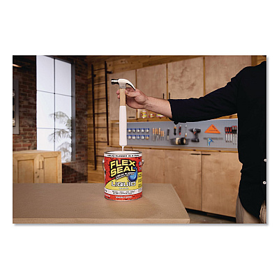 Flex Seal Liquid Rubber Sealant Coating Liquid, 1 gal Can, Dries White, 2/Carton (US855WHT012)