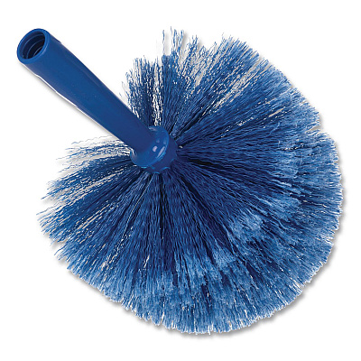 Carlisle Flo-Pac Round Duster with Soft Flagged PVC Bristles, 7", Blue, Dozen (36340414DZ)