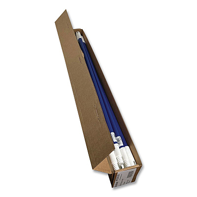 Carlisle Metal Telescopic Handle, 1" x 34", Blue, 12/Carton (36545000CT)