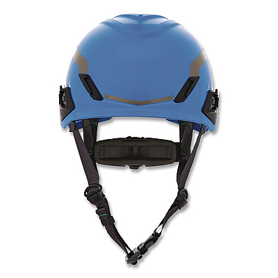 MSA V-Gard H1 Safety Helmet, Brimless, Fas-Trac III Pivot Ratchet Suspension, One Size Fits Most (6.5 to 8), Blue (10194793)
